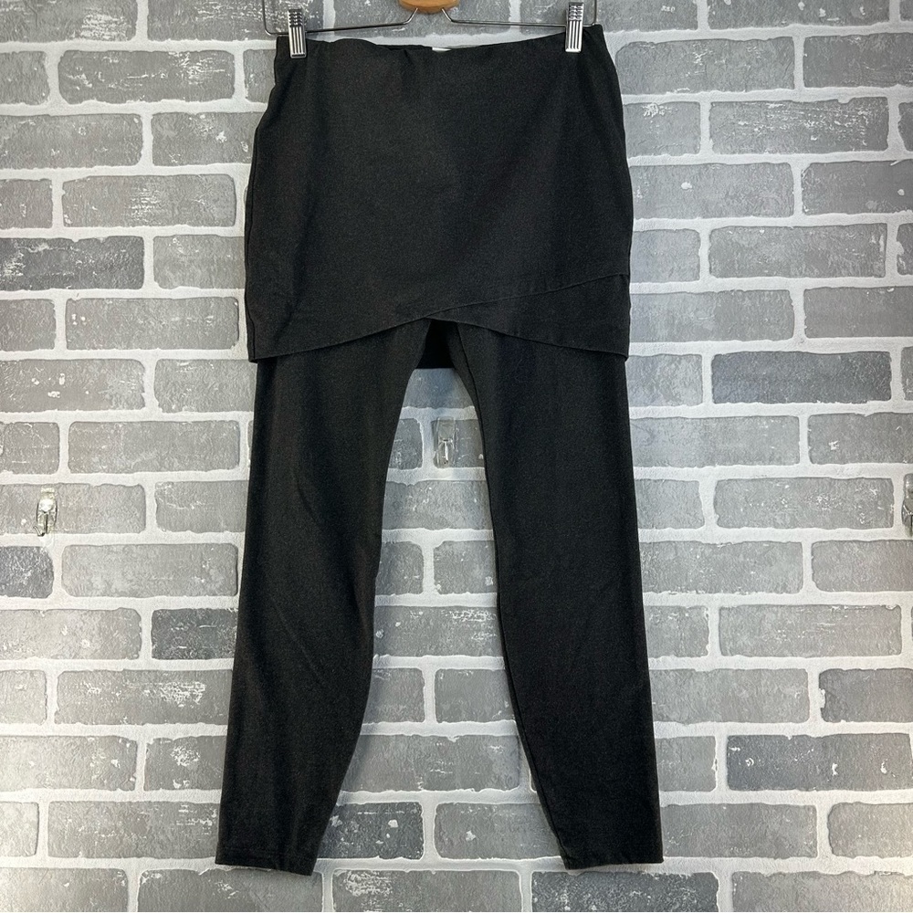 CAbi XL #3577 Skirted Leggings Dark Gray Charcoal Size Small